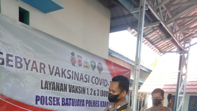 Dukung Program Pemerintah, Polsek Batujaya Polres Karawang Gelar Vaksinasi Covid-19