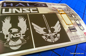 Bandai Sprukits level 3 Halo Master Chief sticker sheet 