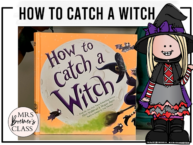 How to Catch a Witch book activities unit with companion worksheets, literacy printables, lesson ideas and a craft for Halloween in Kindergarten and First Grade