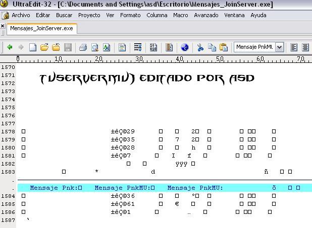 Textos en ultraedit 32