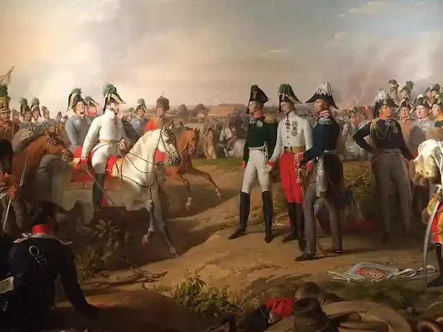 Victory announcement after the Battle of Leipzig