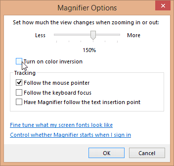 Magnifier Color Inversion