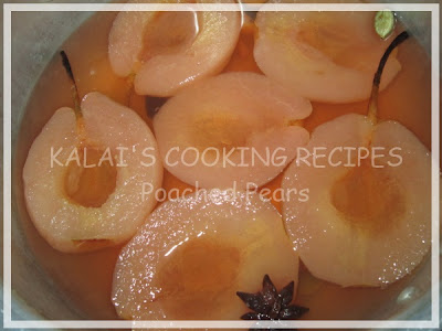 Poached Pears with Indian Spices