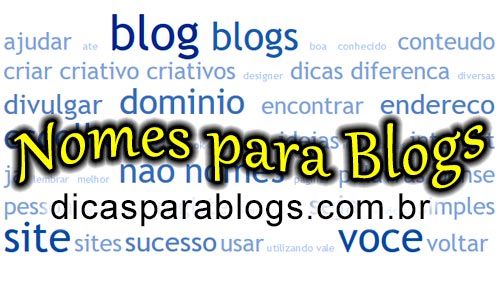 Nomes criativos para blogs