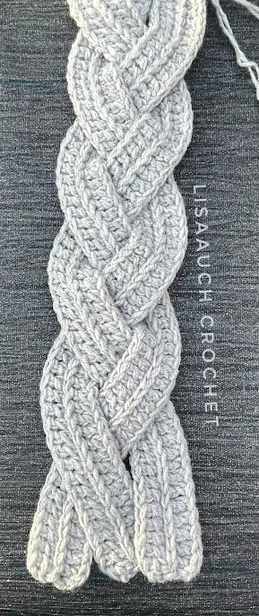 How to Plait 3 strands together to make a headband Crochet Pattern FREE