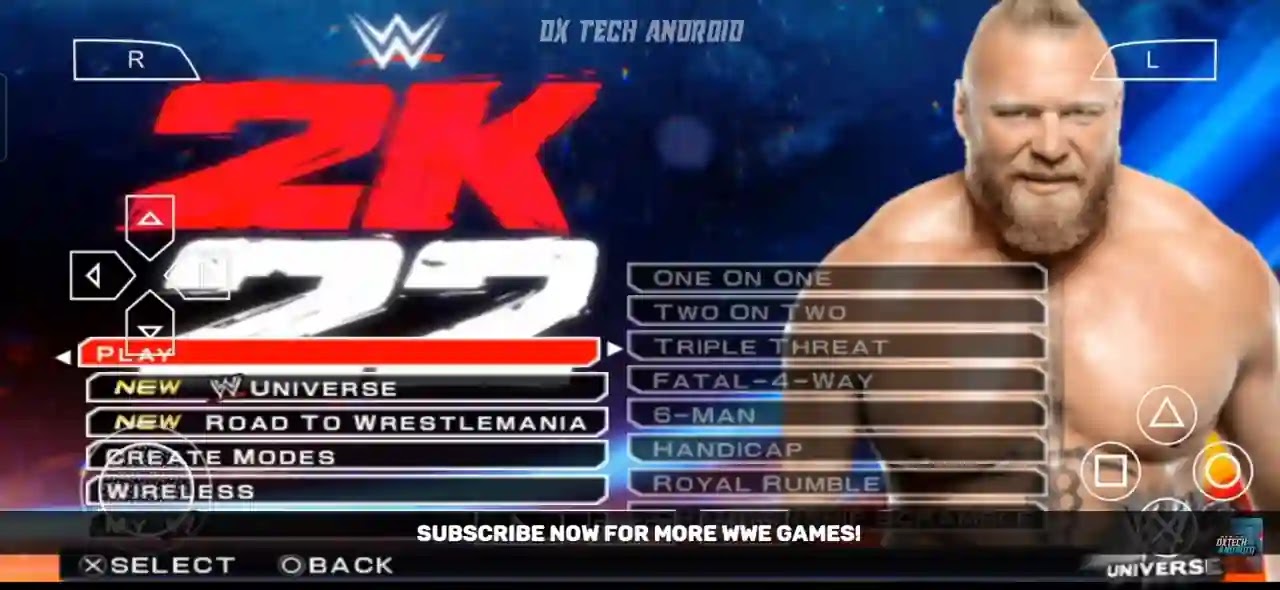 WWE 2K22 PPSSPP Download, WWE 2K22 PSP ISO+Data