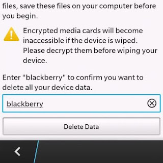 Yang perlu diperhaktikan sebelum Wipe di BlackBerry 10 