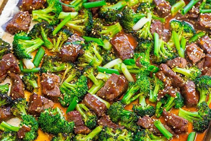   Sheet Pan Beef and Broccoli