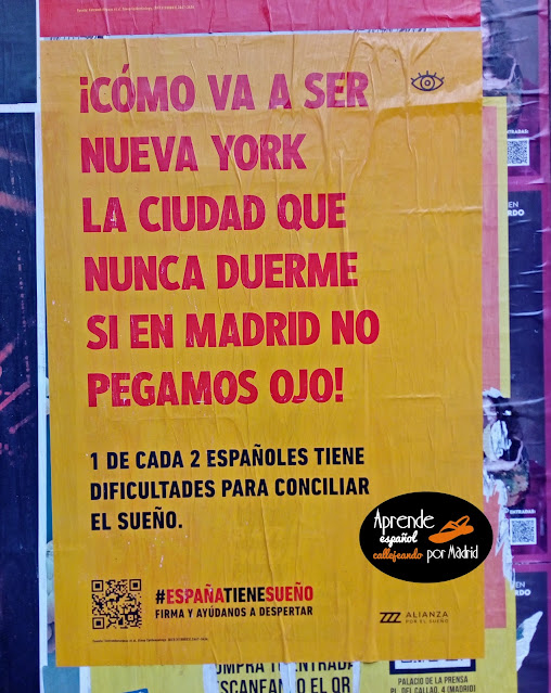 Aprende español callejeando: No pegamos ojo