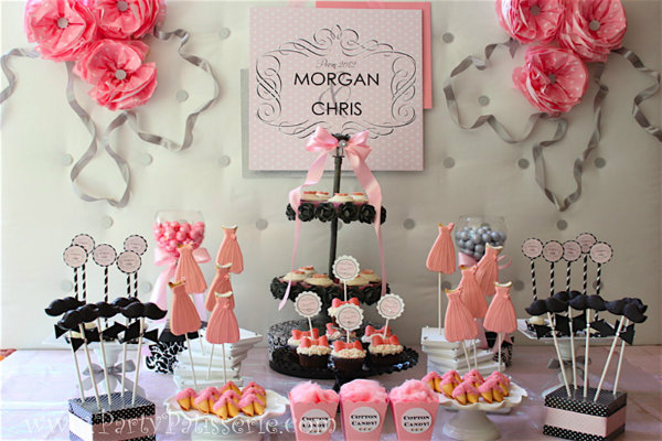 Black And Pink Wedding Decorations