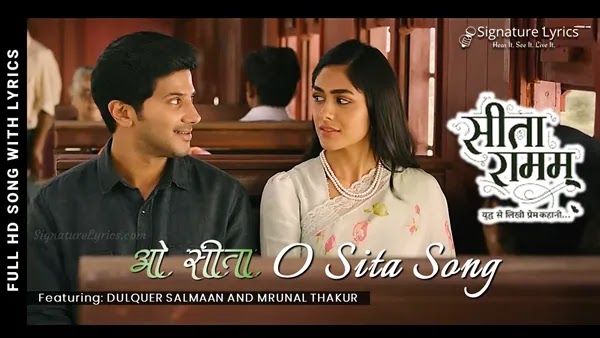 O Sita Song Lyrics - Sita Ramam (Hindi) | Dulquer Salmaan, Mrunal Thakur | Hrishikesh Ranade | Hindi Romantic Song