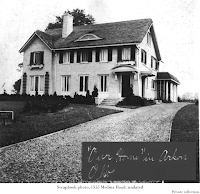 '"Our Home" in Akron, Ohio,' black & white Hardesty scrapbook photo, 1555 Medina Road, undated. Private collection.