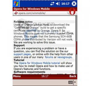 Windows Smartphone Web Browser Windows