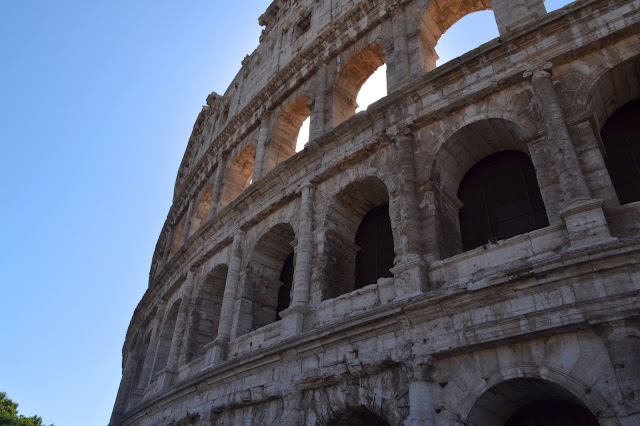 The Colosseum / Colosseo amphitheatre in Rome / Roma Italy