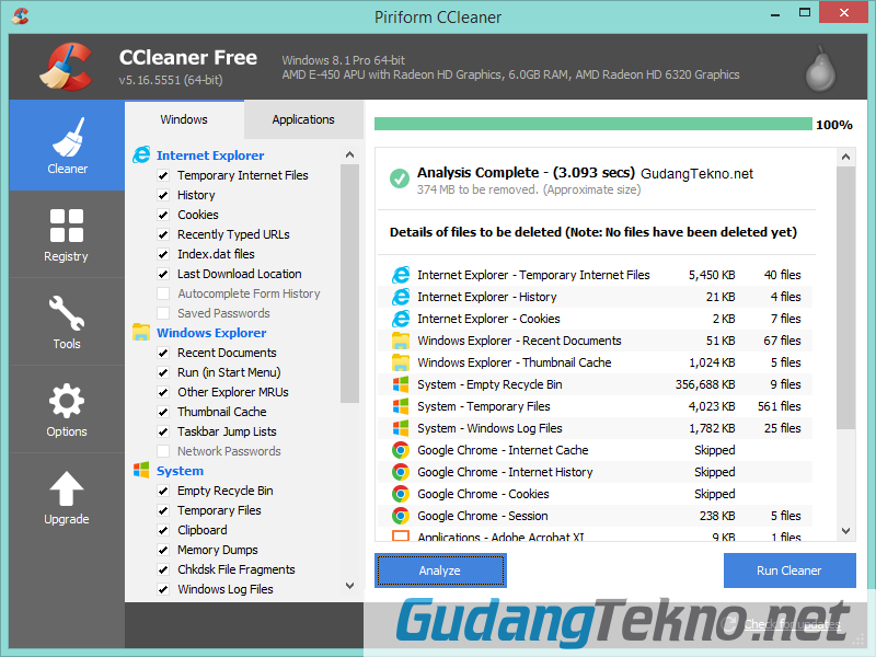 CCleaner adalah software bersih-bersih persis seperti "Clean Masternya ...