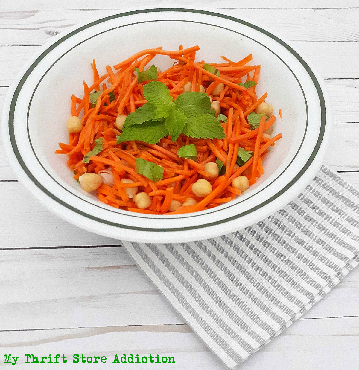 carrot chickpea salad with sesame ginger dressing