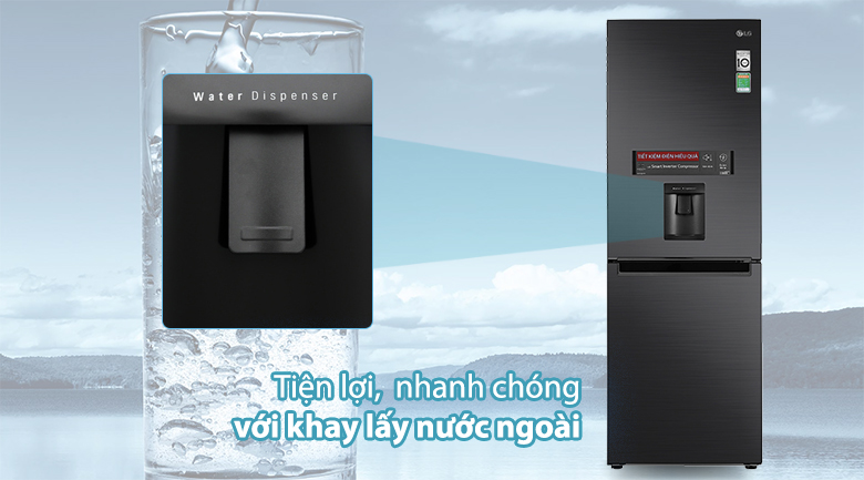 Tủ lạnh LG Inverter 305 lít GR-D305MC - Khay lấy nước ngoài