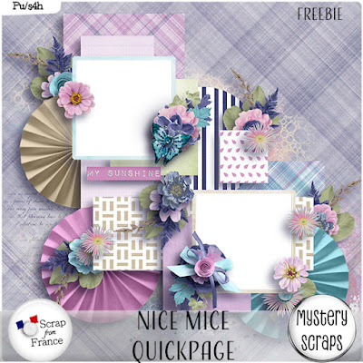 Freebie Quickpage created with Megakit Nice Mice by Mystery Scraps