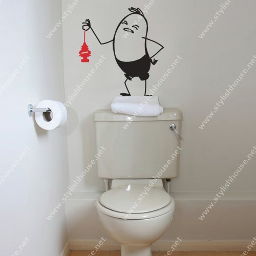 Stylish drawings wall stickers drawings for bathroom decorating