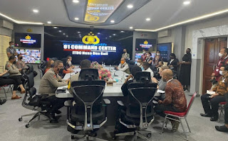 Polri Paparkan Pengamanan dan Penanganan Bencana 91 Command Center Bali ke Deputi Sekjen PBB