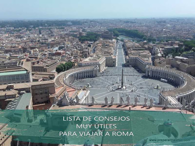 lista de consejos para viajar a Roma