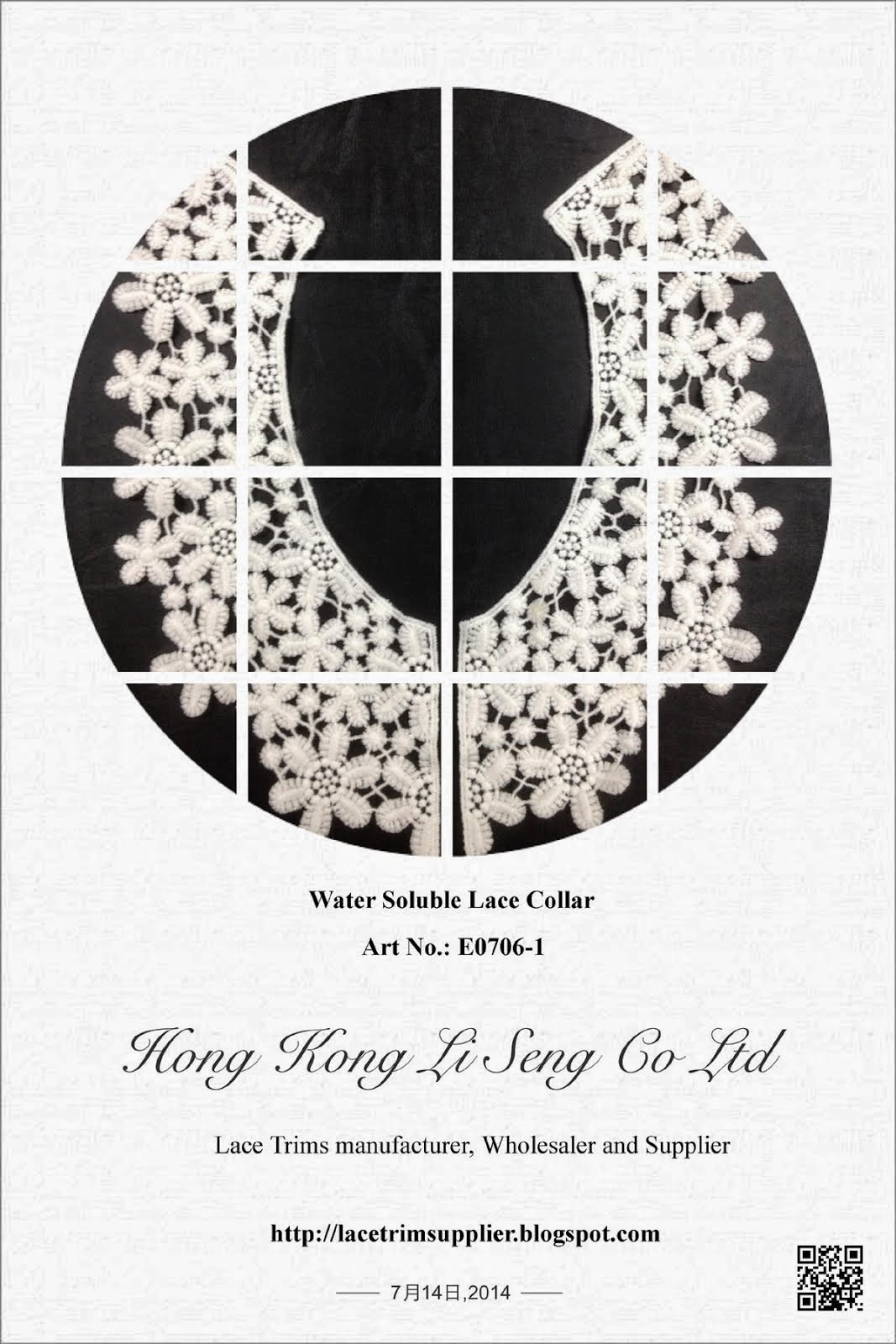 New Embroidered Cotton Lace Collar Manufacturer Wholesaler and Supplier " Hong Kong Li Seng Co Ltd