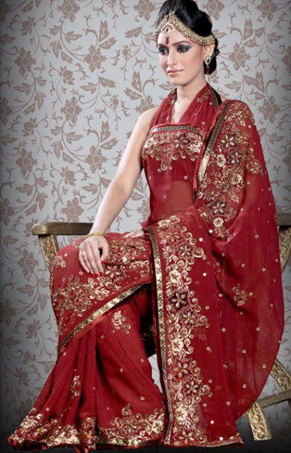 2011 Bridal Collections, Sleeveless Dresses & Sarees for Brides