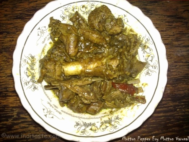 Mutton Pepper Fry | Mutton Varuval