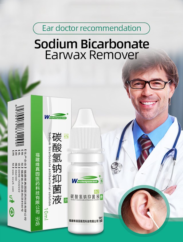 10ml Ear Drops Sodium Bicarbonate Earwax Cleaner Liquid Acute and Chronic Otitis Ear Tinnitus/Deafness Sore Health Caring