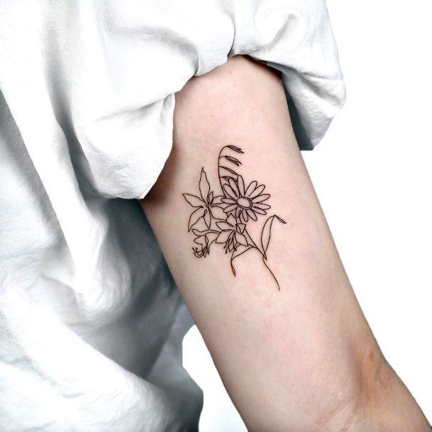 50 lindas tatuagens de buquê de flores | Veja e fique inspirada!