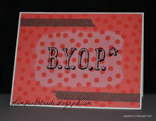 B.Y.O.P. stamp set, Stampin' Up!, Trude Thoman, Stamp With Trude, http://stampwithtrude.blogspot.com, pop-up card, Tuesday Tutorial, cupcake builder punch, gift card holder, birthday card