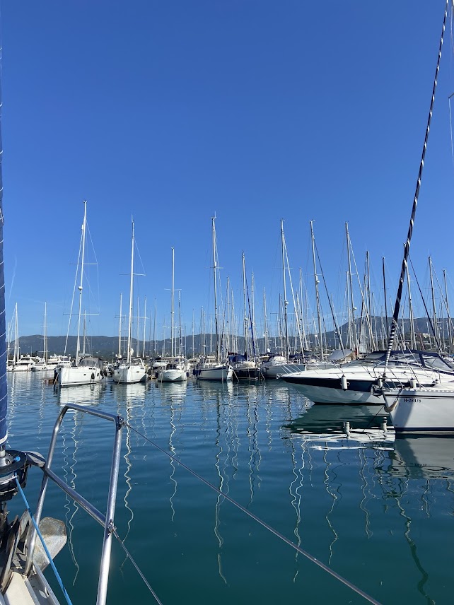 boats at corfu harbour