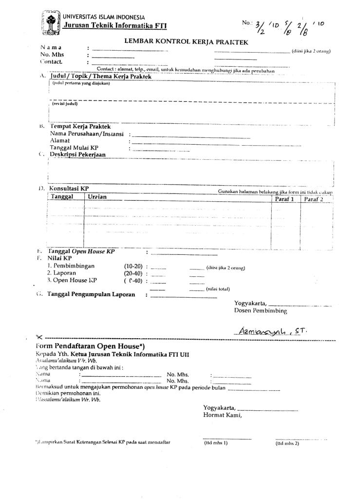 BlogWongJowo: Prosedur Kerja Praktek - Teknik Informatika BlogWongJowo: Prosedur Kerja Praktek - Teknik Informatika