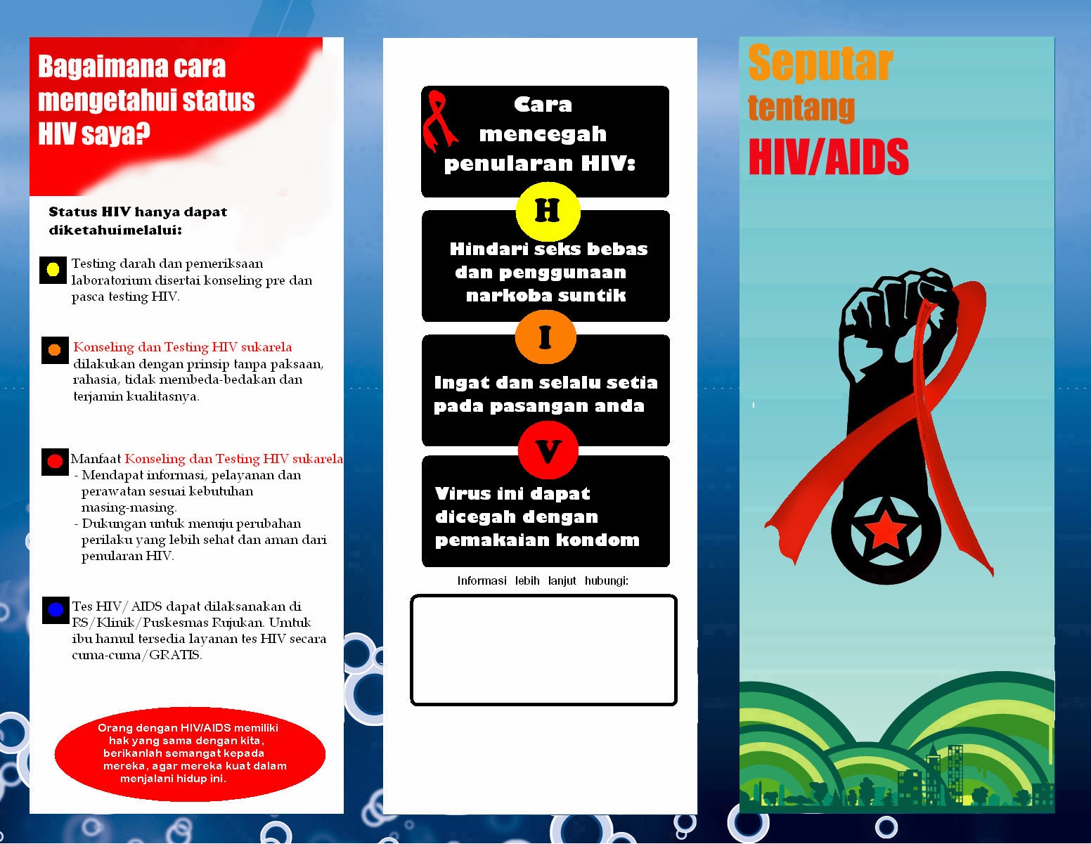 Desain Brosur HIV-AIDS - Hiv Aids Brochure Design