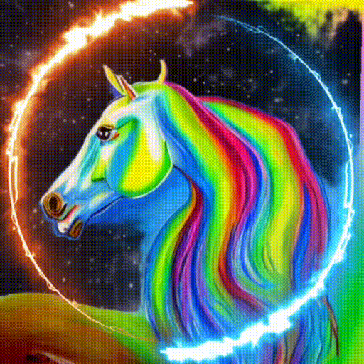 ART GALLERY - Art Drawing Horse in a Circle of Fire Wallpaper HD