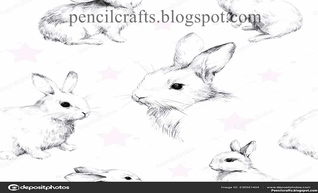 Cute Easy Rabbit Pencil Drawing