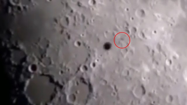 UFO sighting over the Moon's surface caught on camera and telescope by amateur astronomer.