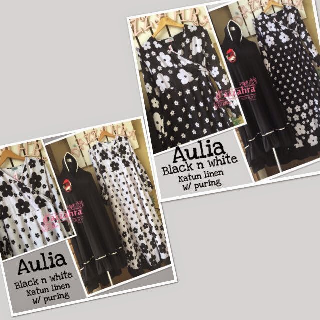 RUMAH HIJAB SAVANA: AULIA BLACK N WHITE BY D'AZZAHRA BUTIQYU