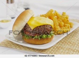burger and fries