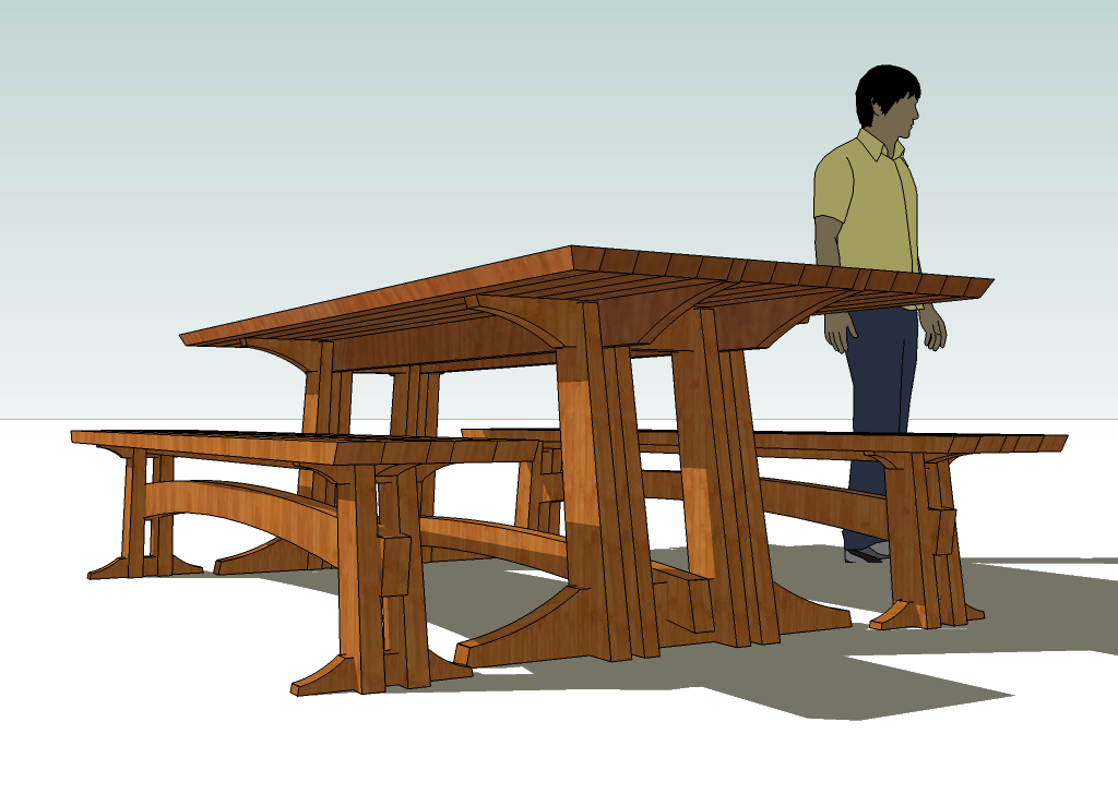 IDVW Design: Building a Large Trestle Table - Part 1
