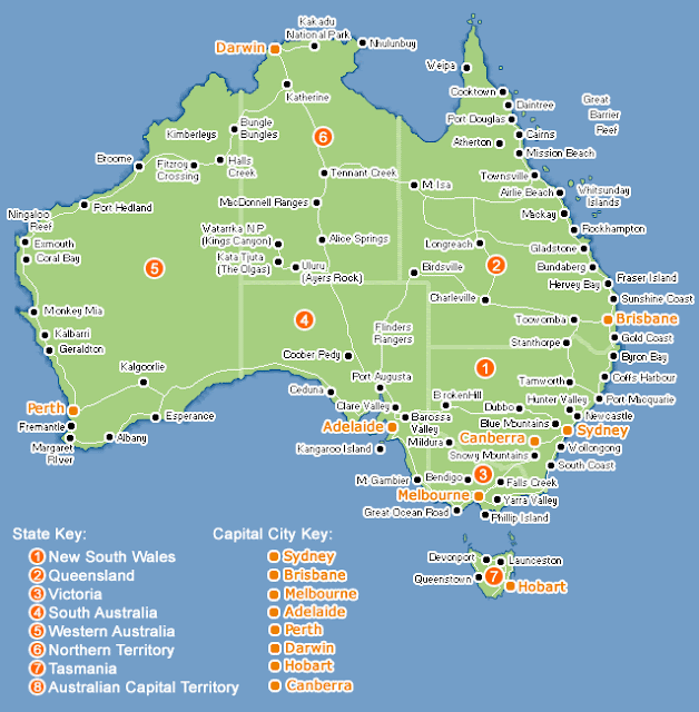 australia city map