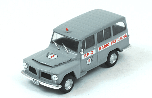 veículos de serviço do brasil 1:43, willys rural 1:43 radio patrulla policia militar