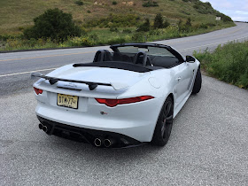 Rear 3/4 view of 2017 Jaguar F-Type SVR