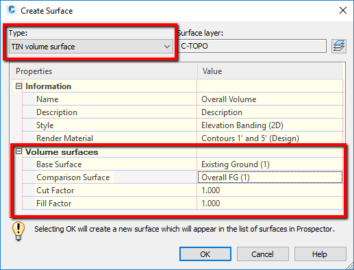 Create a Surface in Autodesk AutoCAD Civil 3D 2020