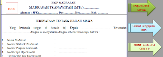 Menghitung Rekap Siswa Secara Automatis Untuk Surat Pernyataan BOS