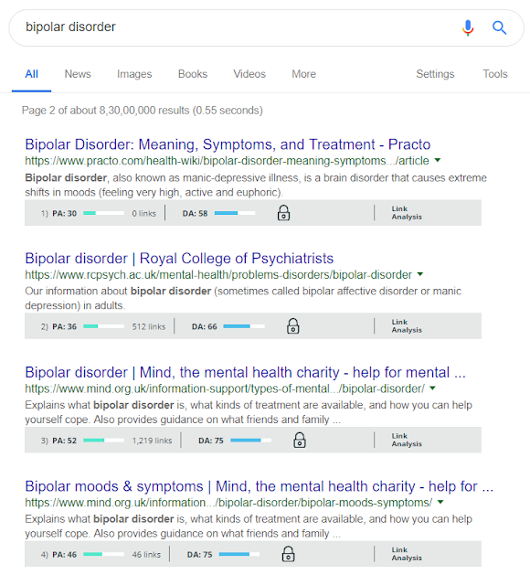 Google search results 2
