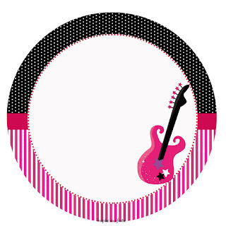 Rock Star in Pink Toppers or Free Printable Candy Bar Labels.