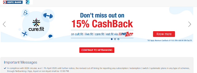 HDFC BANK INTERNET BANKING LOG IN