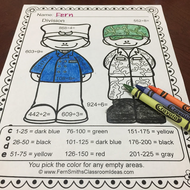 An Entire New Line of Color By Numbers to Match Your Careers or Community Helper Units, Addition, Subtraction, Multiplication and Division. By Fern Smith's Classroom Ideas