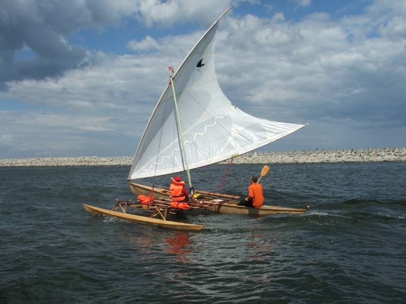 16' outrigger sailing canoe - hannah jenkins - boat